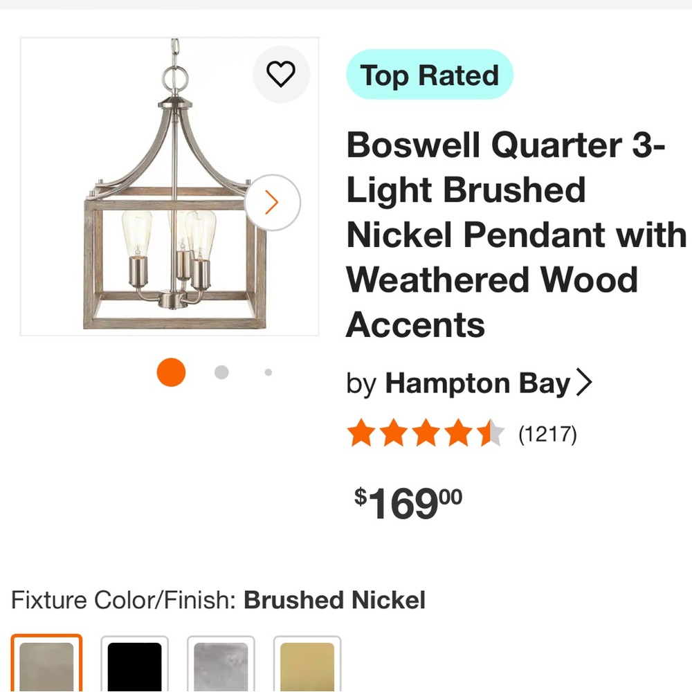 Boswell home collection 3 light pedant